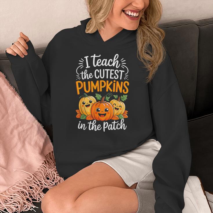 Teacher Halloween Pre-K Teacher Kindergarten Cutest Pumpkins Women's Hoodie, funny design