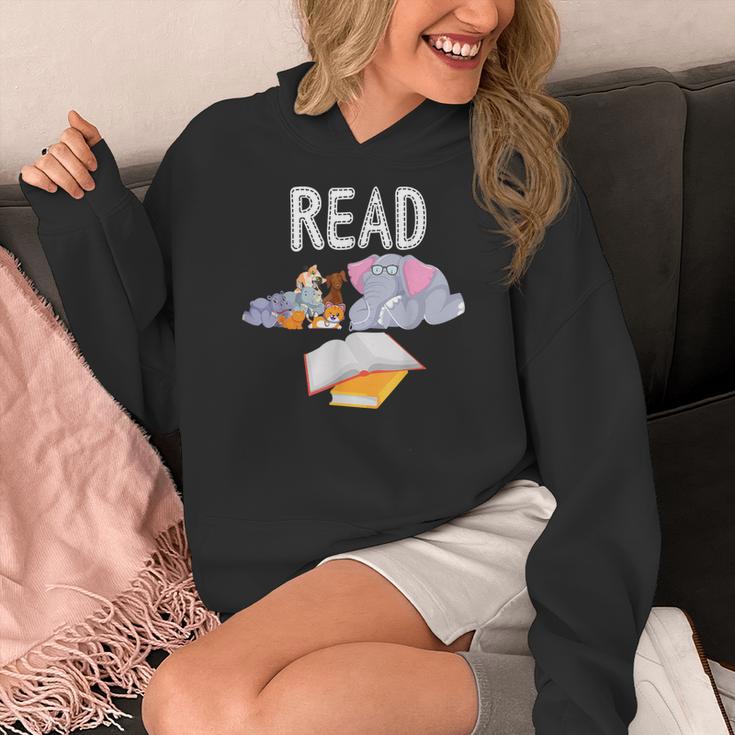 Teacher Library Read Book Club Piggie Elephant Pigeons Men Women Kids Women's Hoodie, funny design
