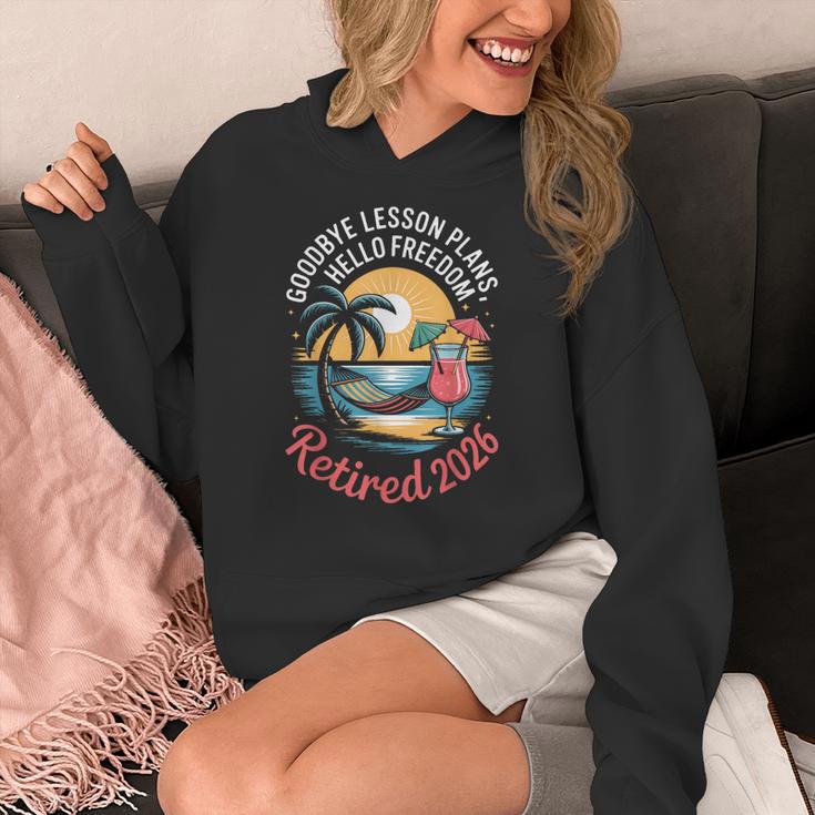 Teacher Retirement Shirts 2026 Goodbye Lesson Hello Freedom Women's Hoodie, funny design