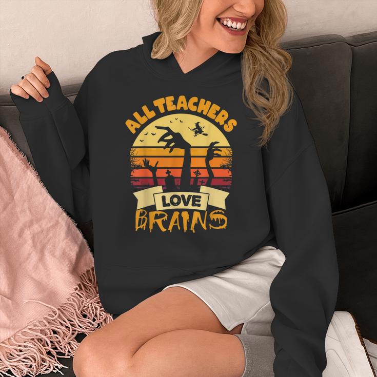 Teacher Shirts Halloween All Teachers Love Brains Women's Hoodie, funny design Teacher Shirts Halloween All Teachers Love Brains Women's Hoodie, funny design