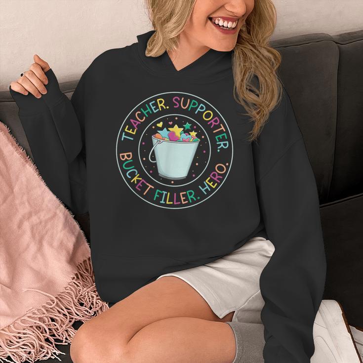 Teacher Supporter Bucket Filler Hero Women's Hoodie, funny design