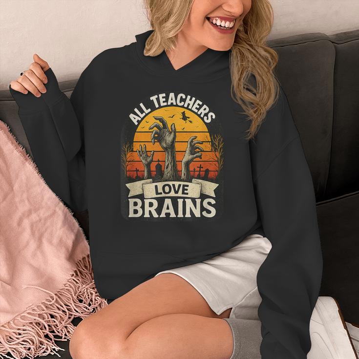 Teacher All Teachers Love Brains Halloween Women's Hoodie, funny design Teacher All Teachers Love Brains Halloween Women's Hoodie, funny design