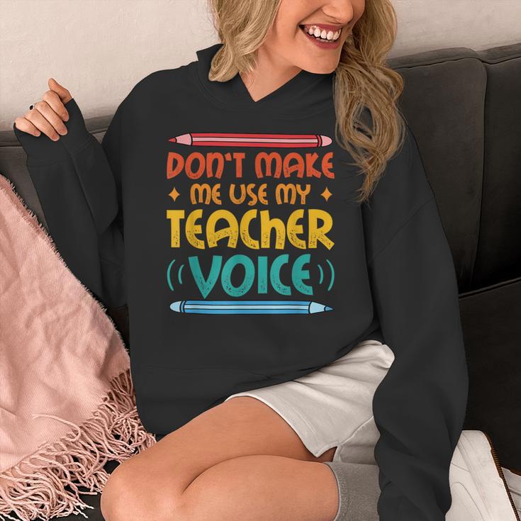 Teacher Voice Teacherlife Primary School Teacher Women's Hoodie, funny design