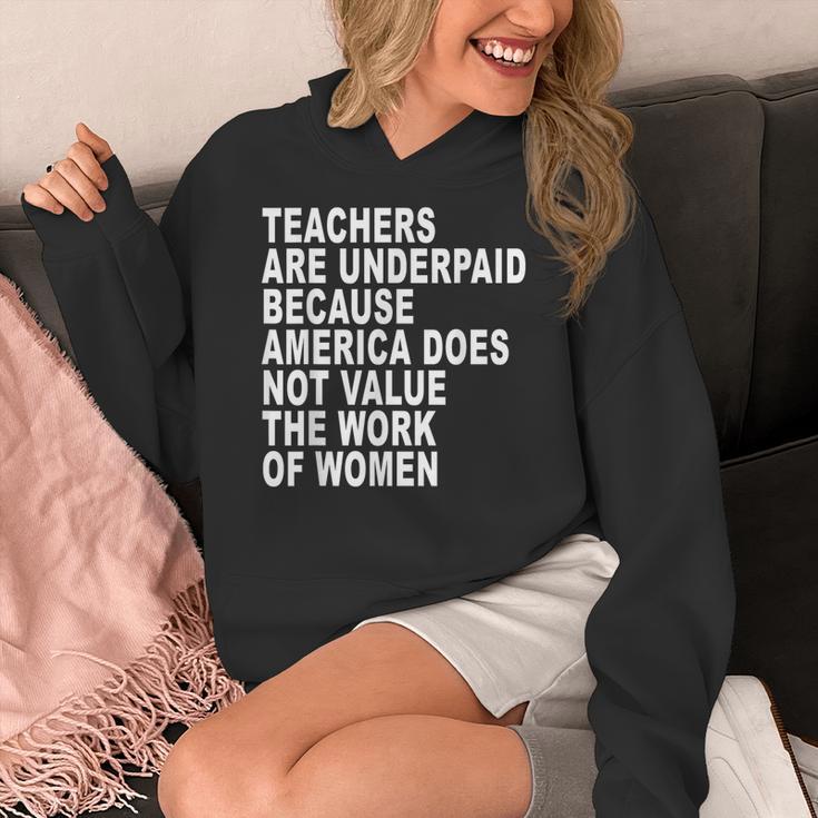 Teachers Are Underpaid Because America Does Not Value Men Women Women's Hoodie, funny design Teachers Are Underpaid Because America Does Not Value Men Women Women's Hoodie, funny design