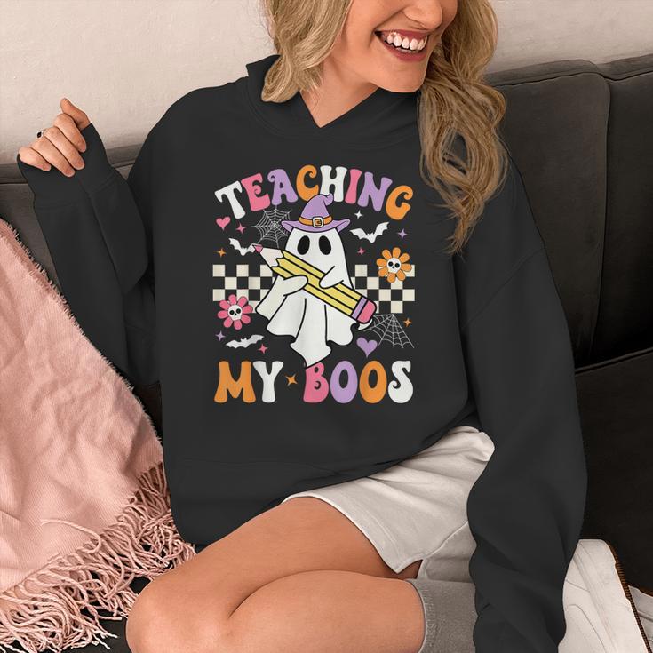 Teaching My Boos Ghost Teacher Cute Groovy Halloween Teacher Women's Hoodie, Groovy Teacher Gifts, funny design Teaching My Boos Ghost Teacher Cute Groovy Halloween Teacher Women's Hoodie, Groovy Teacher Gifts, funny design