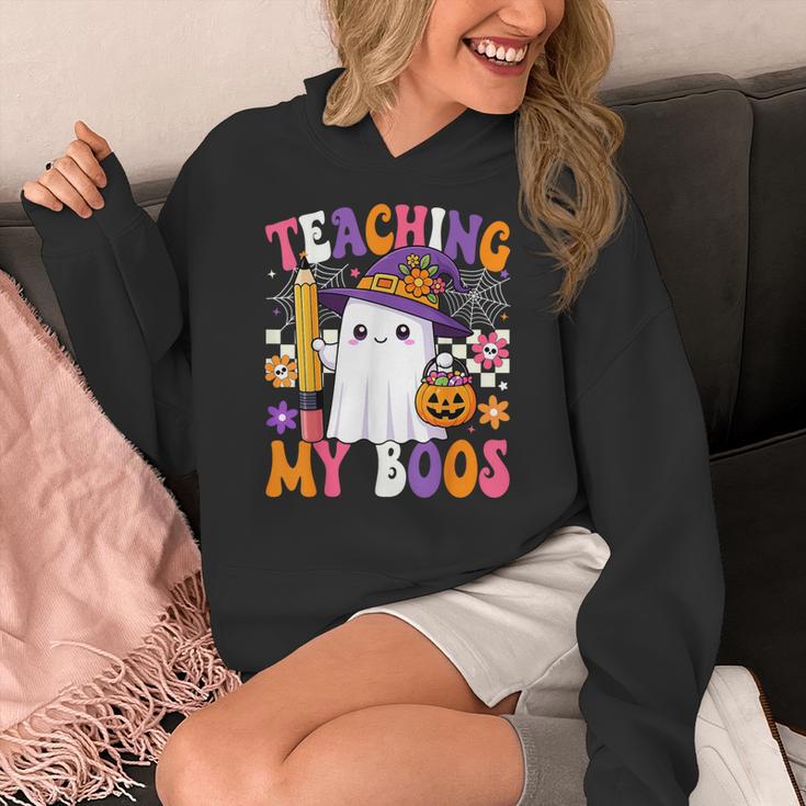 Teaching My Boos Ghost Teacher Cute Pencil Halloween Teacher Women's Hoodie, funny design Teaching My Boos Ghost Teacher Cute Pencil Halloween Teacher Women's Hoodie, funny design