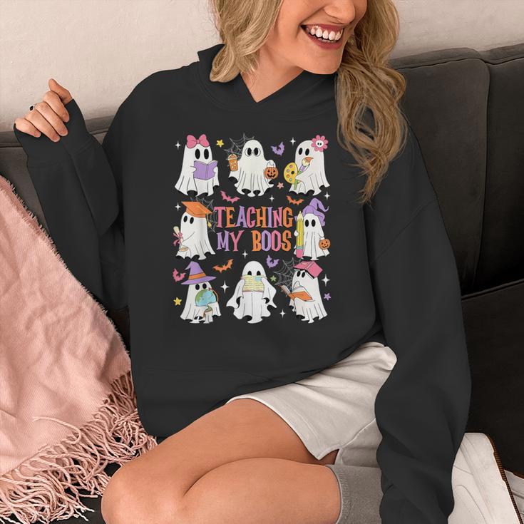 Teaching My Boos Teacher Cute Ghost Groovy Teacher Halloween Women's Hoodie, Groovy Teacher Gifts, funny design Teaching My Boos Teacher Cute Ghost Groovy Teacher Halloween Women's Hoodie, Groovy Teacher Gifts, funny design