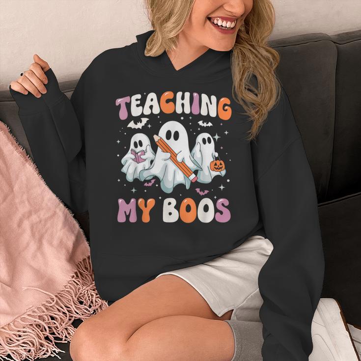 Teaching My Boos Teacher Cute Ghost Teacher Halloween Women's Hoodie, funny design Teaching My Boos Teacher Cute Ghost Teacher Halloween Women's Hoodie, funny design