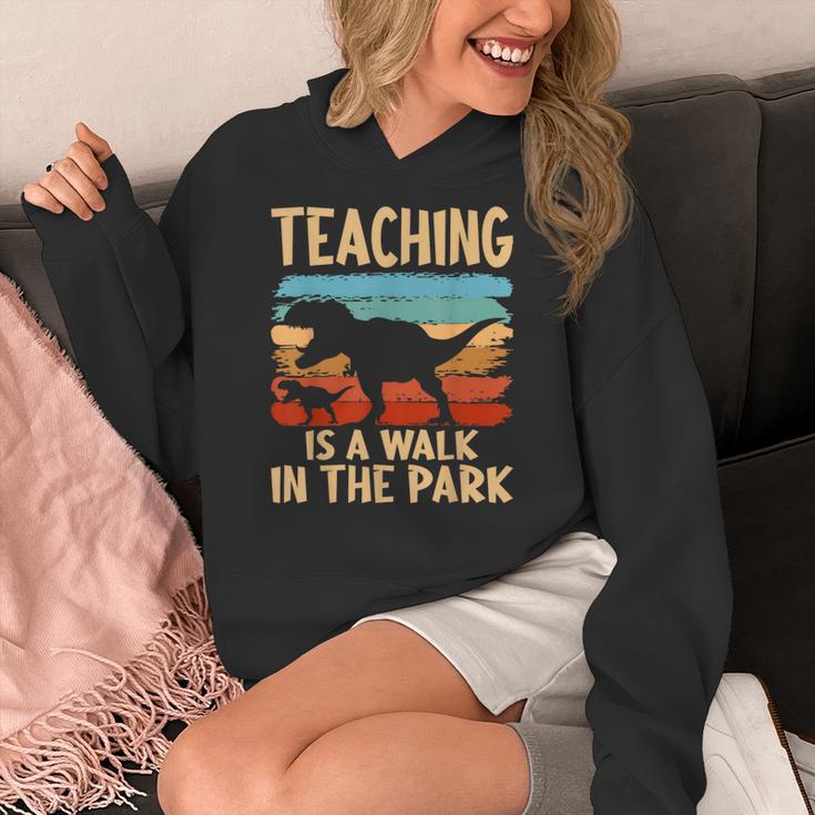 Teaching Is a Walk In Park Dinosaur Teacher Women's Hoodie, funny design Teaching Is a Walk In Park Dinosaur Teacher Women's Hoodie, funny design