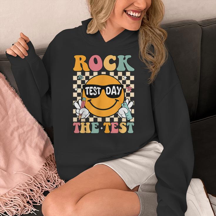 Test Day Rock The Test Teacher Testing Day You Got This Women's Hoodie, funny design
