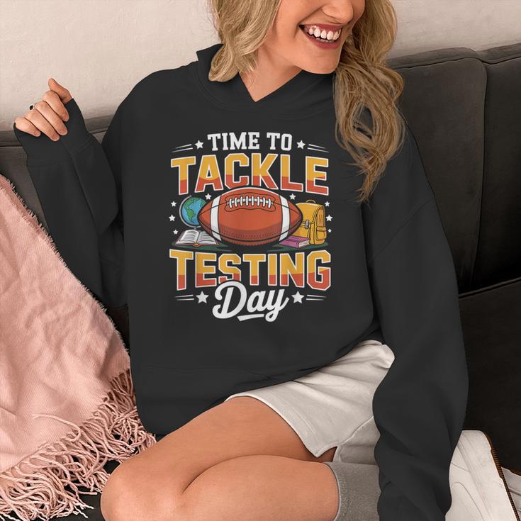 Test Day State Football Tackle Testing Day Sports Teacher Women's Hoodie, funny design Test Day State Football Tackle Testing Day Sports Teacher Women's Hoodie, funny design