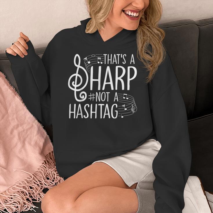 That's a Sharp Not a Hashtag Music Teacher Musicians Women's Hoodie, funny design