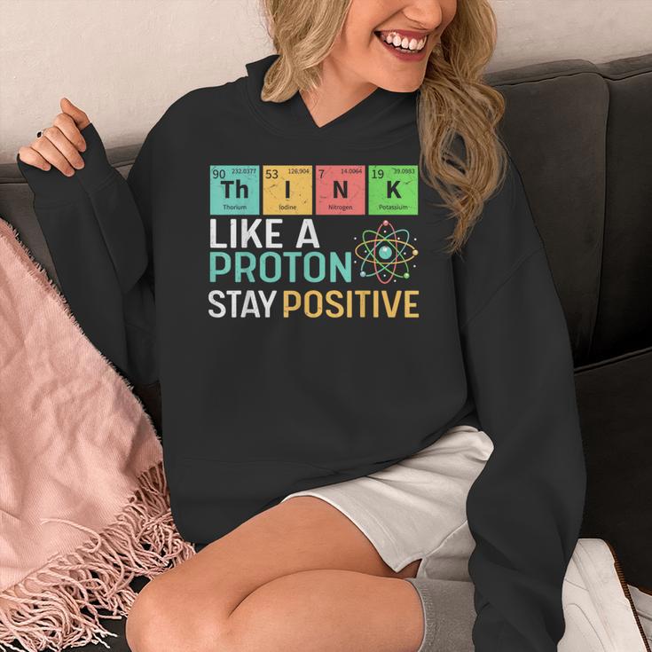 Think Like A Proton Stay Positive Science Teacher Women's Hoodie, Science Teacher Gifts, funny design Think Like A Proton Stay Positive Science Teacher Women's Hoodie, Science Teacher Gifts, funny design