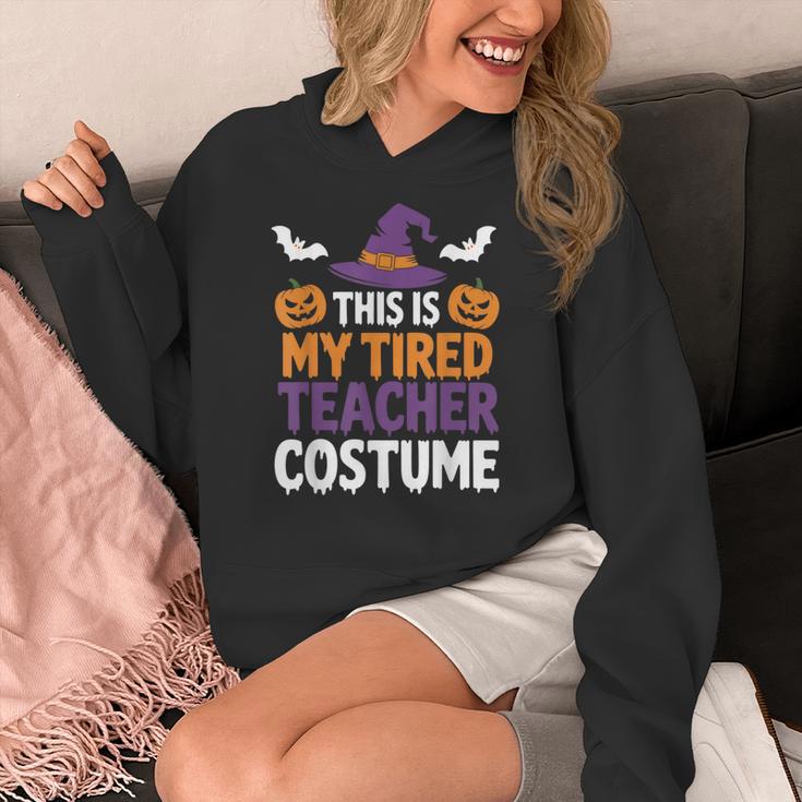 Tired Teacher Costume For Humor Halloween Women's Hoodie, funny design Tired Teacher Costume For Humor Halloween Women's Hoodie, funny design