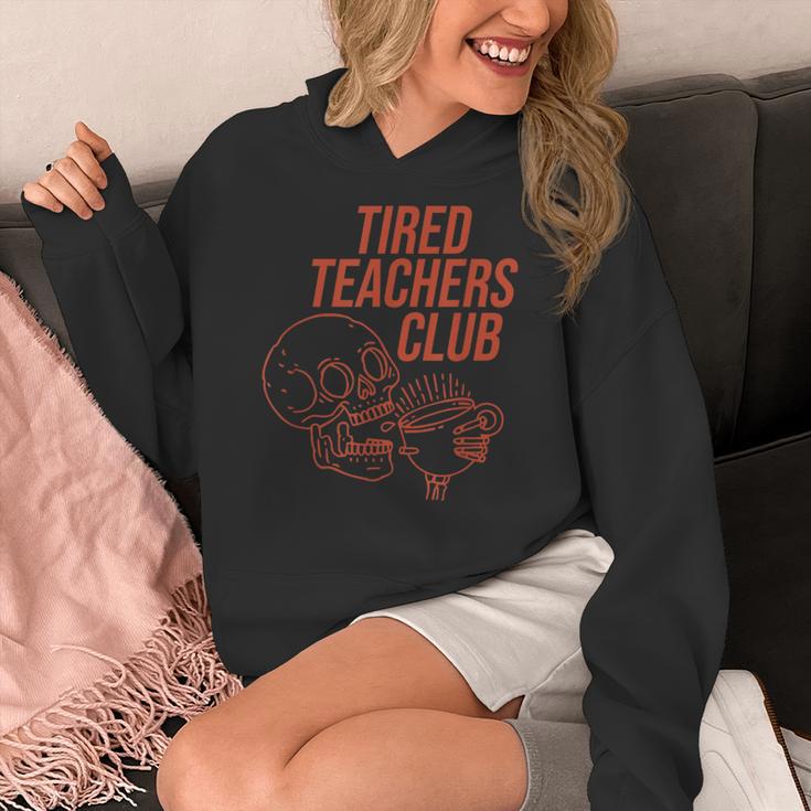 Tired Teachers Club Women's Hoodie, funny design