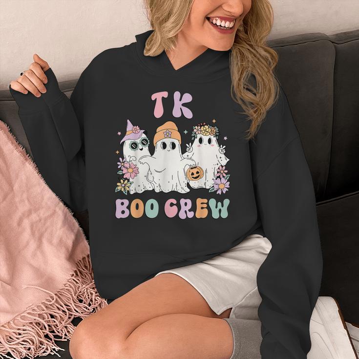 TK Boo Crew Retro Groovy Halloween Floral Ghost TK Teacher Women's Hoodie, Groovy Teacher Gifts, funny design TK Boo Crew Retro Groovy Halloween Floral Ghost TK Teacher Women's Hoodie, Groovy Teacher Gifts, funny design