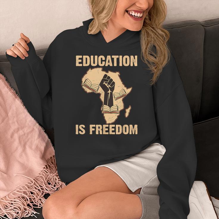 History Education Is Freedom African Map Black Teacher Women's Hoodie, History Teacher Gifts, funny design