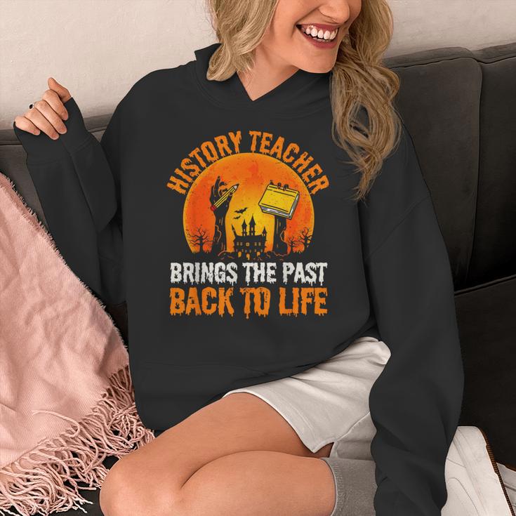 History Teacher Brings Past Back To Life Halloween Zombie Women's Hoodie, History Teacher Gifts, funny design History Teacher Brings Past Back To Life Halloween Zombie Women's Hoodie, History Teacher Gifts, funny design