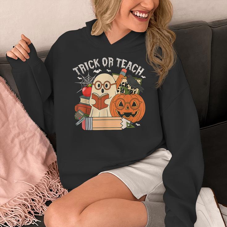 Trick Or Teach Retro Halloween Teacher Women Men Costume Women's Hoodie, funny design Trick Or Teach Retro Halloween Teacher Women Men Costume Women's Hoodie, funny design