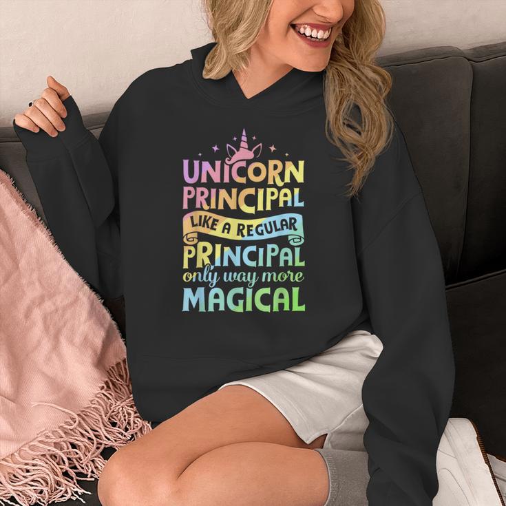 Unicorn Principal Back To School Teacher Appreciation Women's Hoodie, funny design