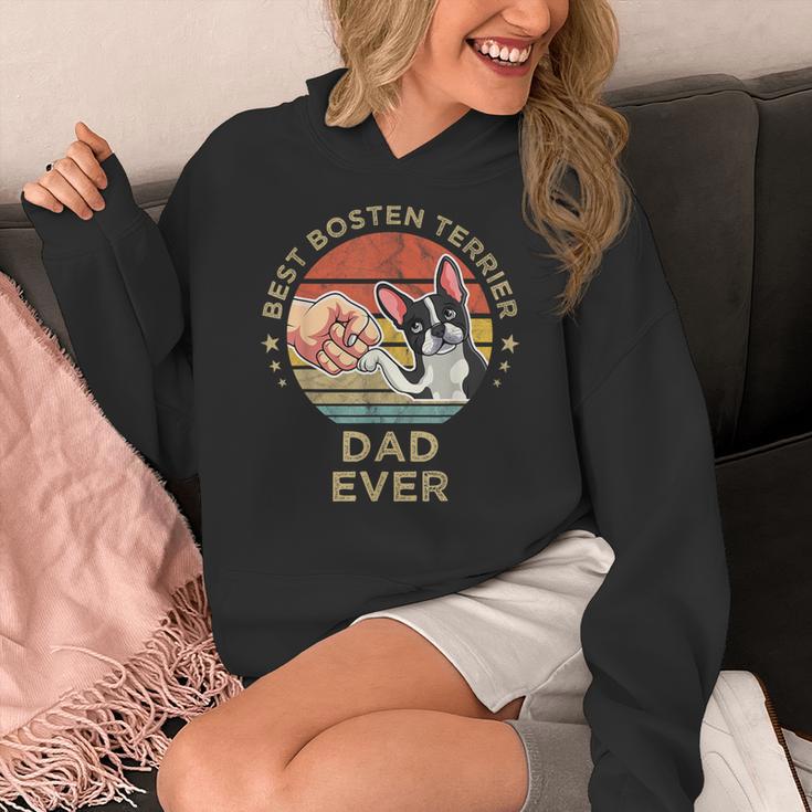 Vintage Best Boston Terrier Dad Ever Dog Father Father's Day Men Girls Kids Women's Hoodie, Couple Gifts, Boston Terrier Dad Gifts, funny design