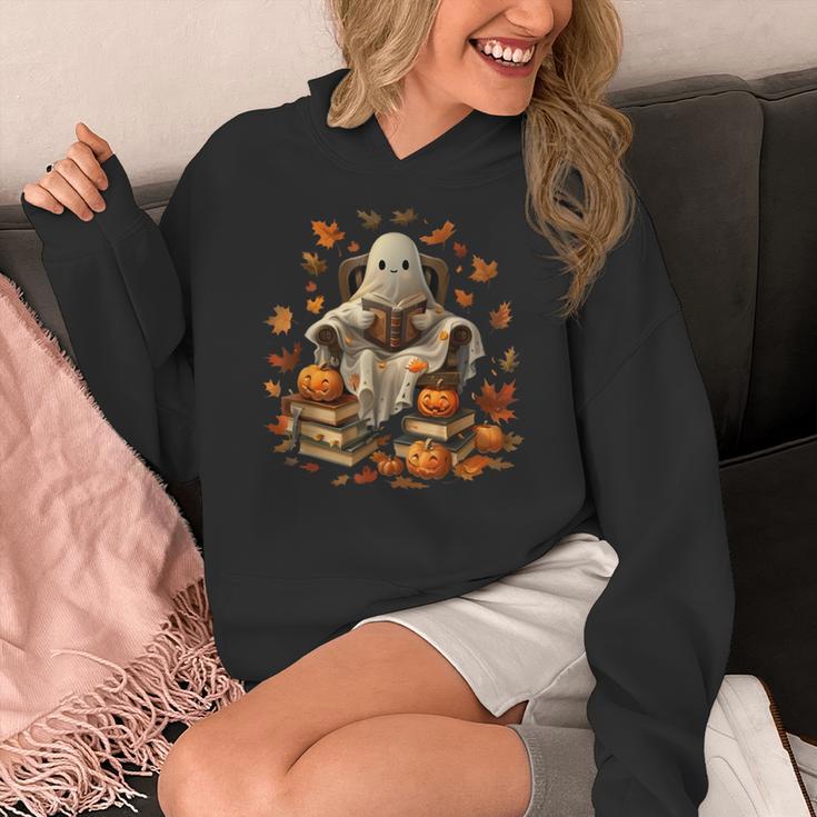 Vintage Ghost Book Reading Pumpkin Gothic Halloween Teachers Men Women Kids Women's Hoodie, funny design Vintage Ghost Book Reading Pumpkin Gothic Halloween Teachers Men Women Kids Women's Hoodie, funny design