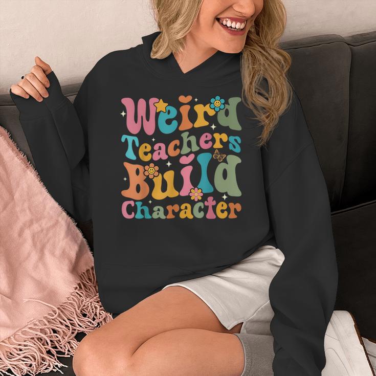 Vintage Teacher Sayings Weird Teachers Build Character For Men Women Women's Hoodie, funny design Vintage Teacher Sayings Weird Teachers Build Character For Men Women Women's Hoodie, funny design