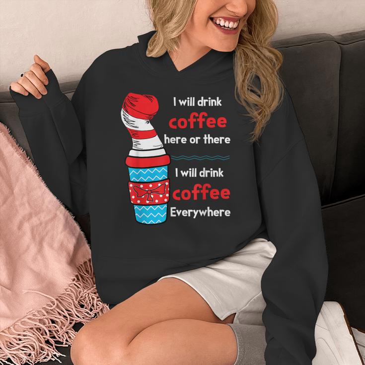 I Will Drink Coffee Here Or There Teacher Teaching Women's Hoodie, funny design I Will Drink Coffee Here Or There Teacher Teaching Women's Hoodie, funny design