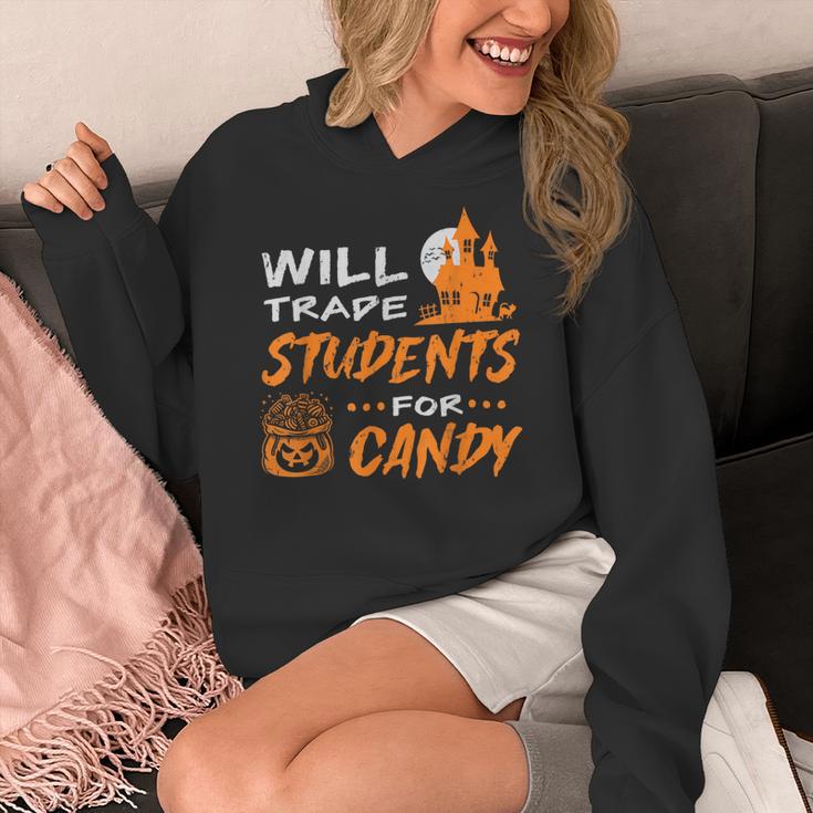Will Trade Students For Candy Halloween Costume Teacher Women's Hoodie, funny design Will Trade Students For Candy Halloween Costume Teacher Women's Hoodie, funny design
