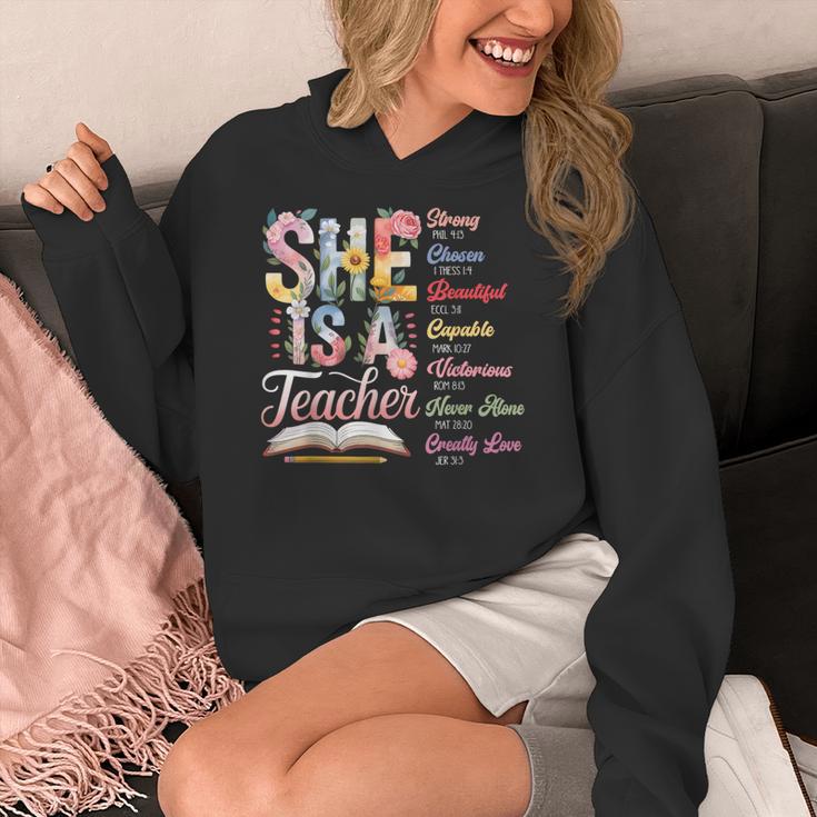 Women Bible Verse Christian Teacher God Says Back To School Women's Hoodie, funny design