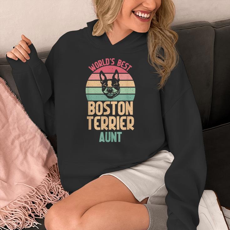 Worlds Best Boston Terrier Aunt Women's Hoodie, funny design