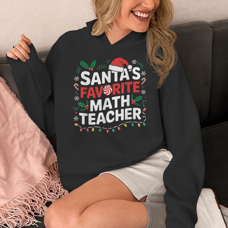 Xmas Lighting Santa's Favorite Math Teacher Christmas Women's Hoodie, funny design Xmas Lighting Santa's Favorite Math Teacher Christmas Women's Hoodie, funny design