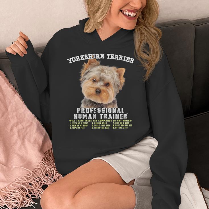 Yorkshire Terrier Yorkie Dog Professional Human Trainer Women's Hoodie, funny design