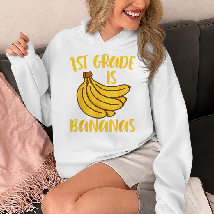1st Grade Is Bananas Teacher Teaching Back To School Women's Hoodie, funny design