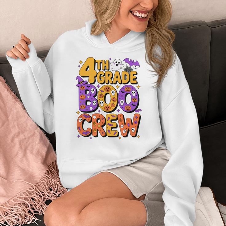 4th Grade Boo Crew Ghost Halloween Teacher Costume Women's Hoodie, 4th Grade Teacher Gifts, funny design 4th Grade Boo Crew Ghost Halloween Teacher Costume Women's Hoodie, 4th Grade Teacher Gifts, funny design