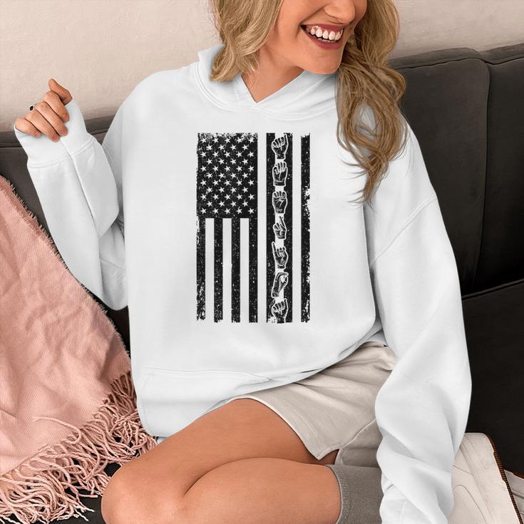 ASL Flag Sign Language Deaf ASL Teacher For Men Women Women's Hoodie, funny design ASL Flag Sign Language Deaf ASL Teacher For Men Women Women's Hoodie, funny design