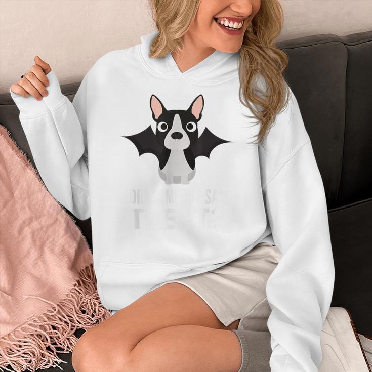 Boston Terrier Halloween Shirt Did Someone Say Treat Women's Hoodie, Boston Terrier Halloween Gifts, funny design