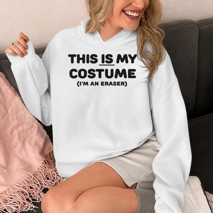 THIS IS MY COSTUME Eraser Teacher Halloween Costume Women's Hoodie, funny design