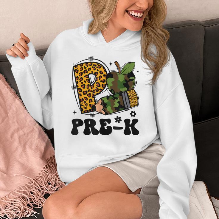 Cute Camo Pre K Back To School Teacher Kid Preschool Women's Hoodie, funny design Cute Camo Pre K Back To School Teacher Kid Preschool Women's Hoodie, funny design