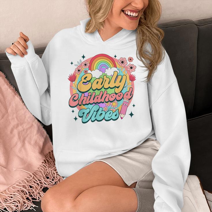 Daycare Teacher Daycare Provider Early Childhood Vibes Women's Hoodie, funny design Daycare Teacher Daycare Provider Early Childhood Vibes Women's Hoodie, funny design