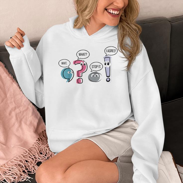 Grammar Teacher Punctuation English First Day Back To School Women's Hoodie, English Teacher Gifts, funny design Grammar Teacher Punctuation English First Day Back To School Women's Hoodie, English Teacher Gifts, funny design