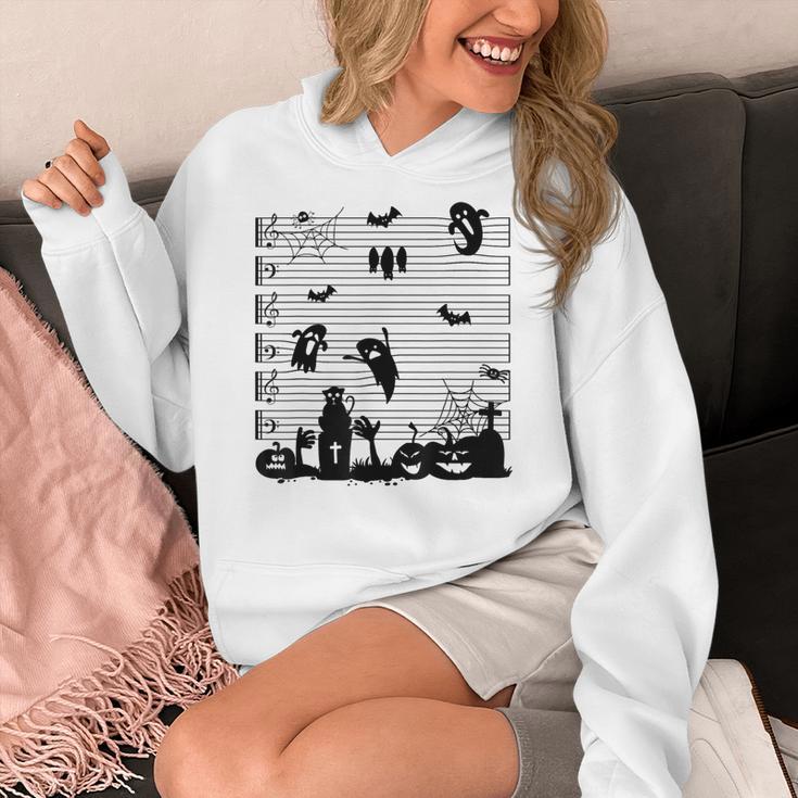 Halloween Music Note Clefs Spooky Ghost For Music Teacher Women's Hoodie, funny design Halloween Music Note Clefs Spooky Ghost For Music Teacher Women's Hoodie, funny design