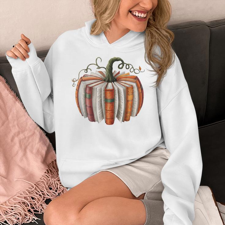 Halloween Teacher Librarians Fall Book Pumpkin Retro Reading Women's Hoodie, funny design Halloween Teacher Librarians Fall Book Pumpkin Retro Reading Women's Hoodie, funny design