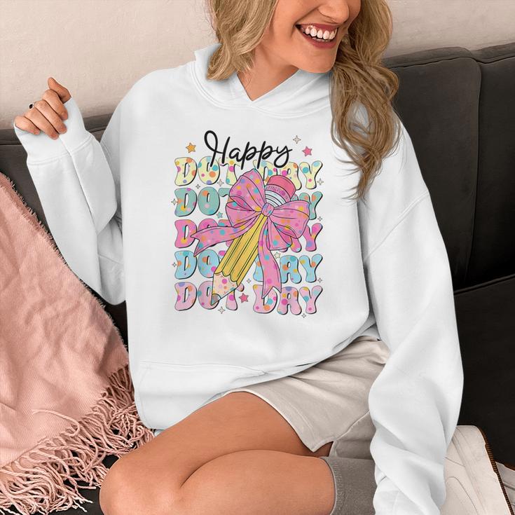 Happy Dot Day 2025 Coquette Bow Teachers Kids Boys Girls Women's Hoodie, funny design Happy Dot Day 2025 Coquette Bow Teachers Kids Boys Girls Women's Hoodie, funny design