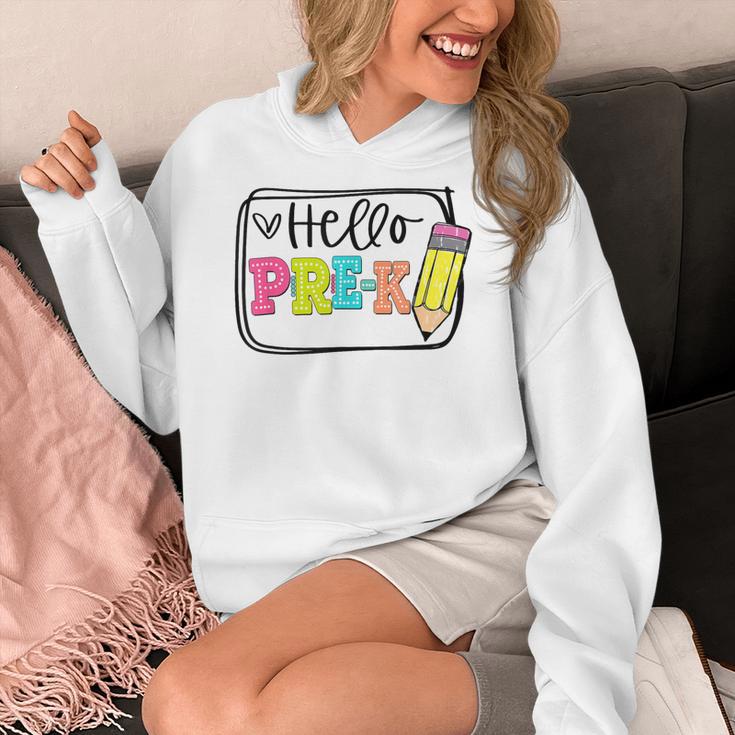 Hello Pre-K Team Preschool Teacher Kids Back To School Women's Hoodie, funny design Hello Pre-K Team Preschool Teacher Kids Back To School Women's Hoodie, funny design