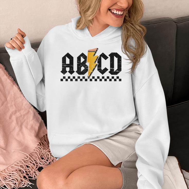 Lightning Pencil Rock'n Roll ABCD Teacher Back To School Kid Women's Hoodie, funny design Lightning Pencil Rock'n Roll ABCD Teacher Back To School Kid Women's Hoodie, funny design