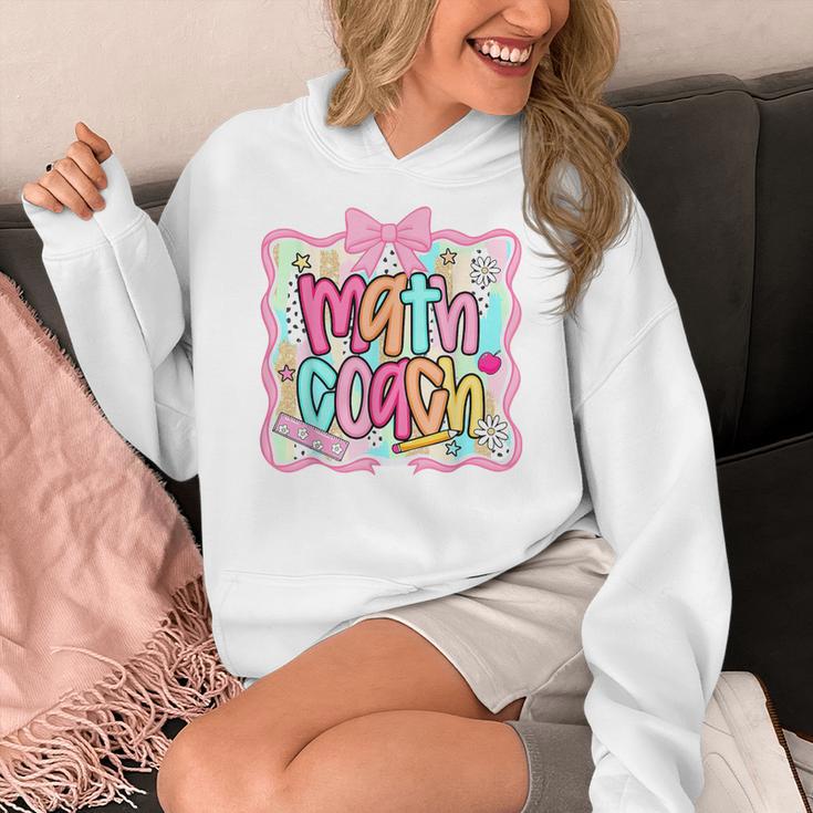 Math Coach Back To School Math Teacher Women's Hoodie, funny design