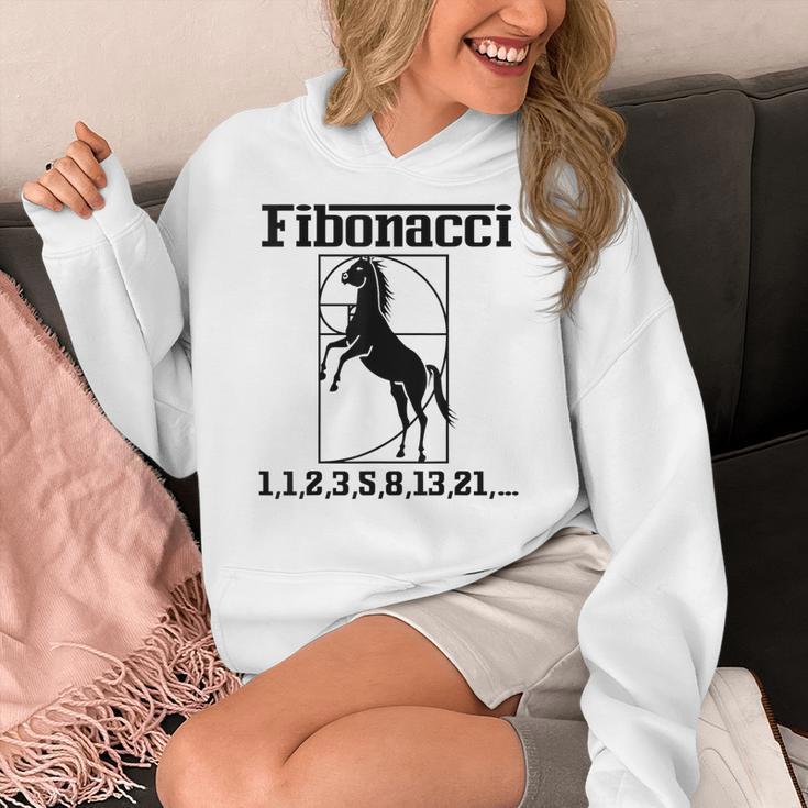 Nerdy Fibonacci Racing Car Horse Math Teacher Men Women Girls Kids Women's Hoodie, funny design