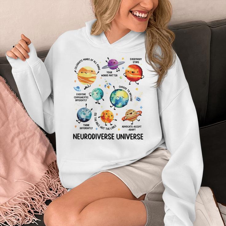 Neurodiverse Universe Space Planet Special Education Teacher Women's Hoodie, funny design