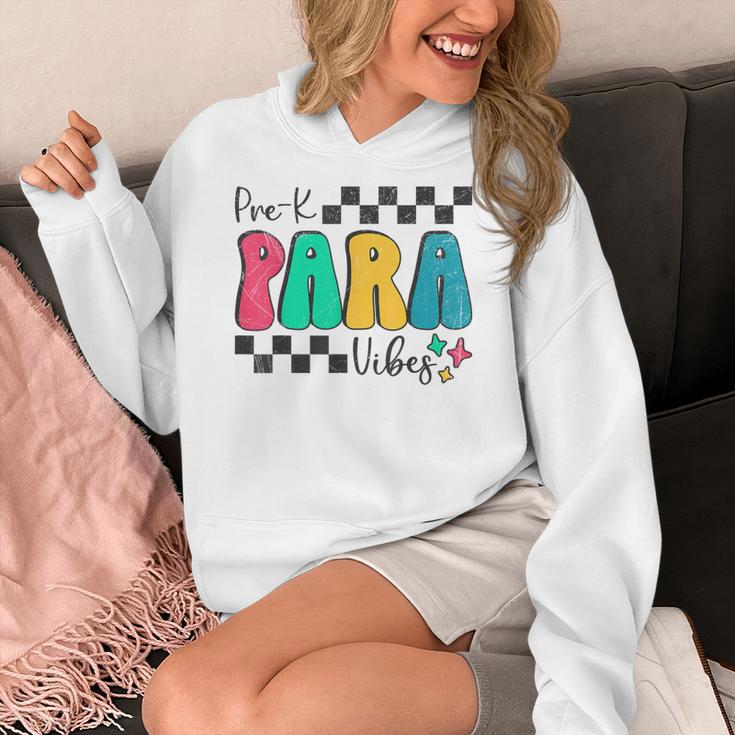 Pre-K Paraprofessional Teacher Back To School Vibes Women's Hoodie, funny design Pre-K Paraprofessional Teacher Back To School Vibes Women's Hoodie, funny design